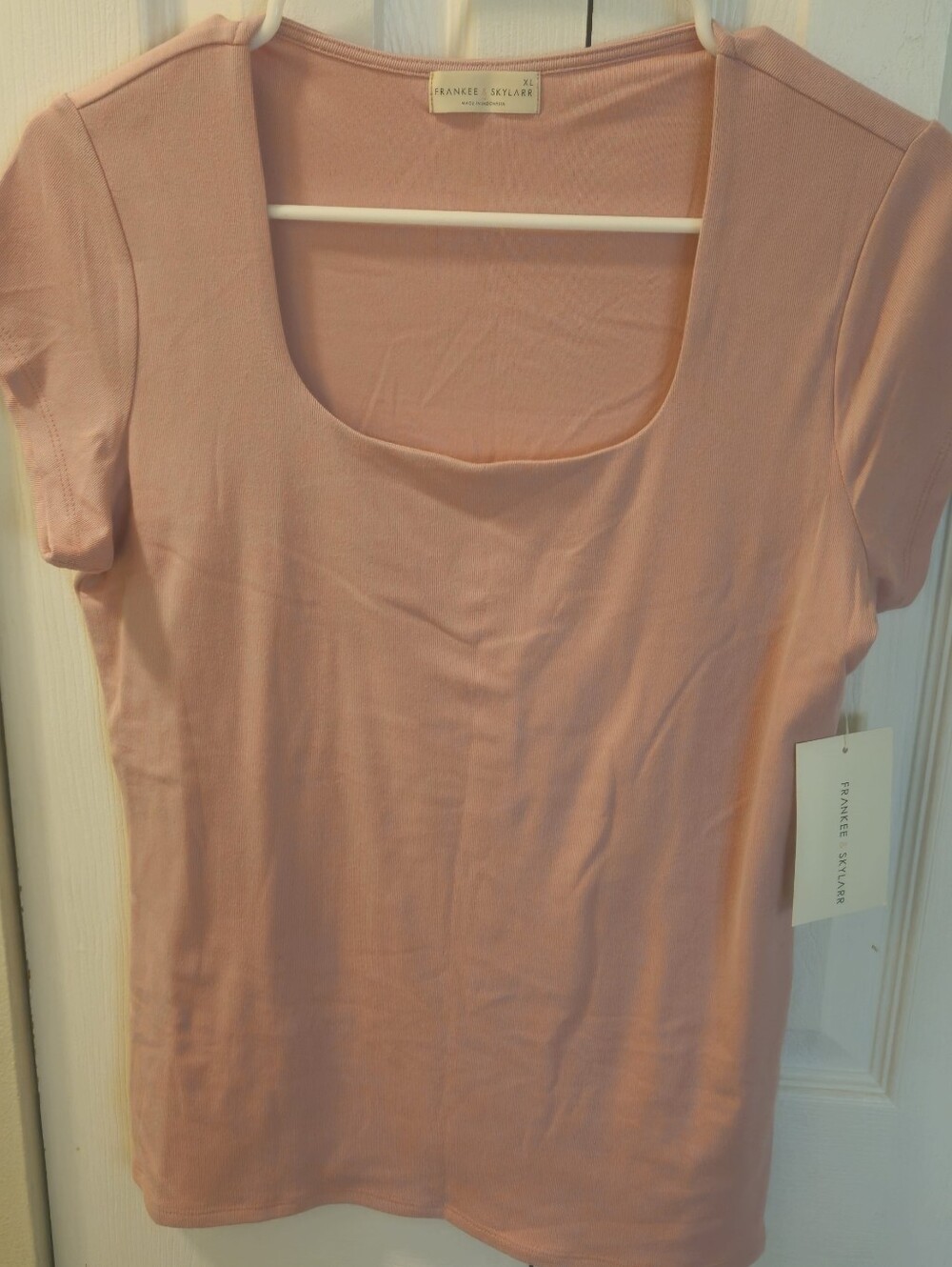 Frankie And Skylarr Short Sleeve Pink Women Top Size XL